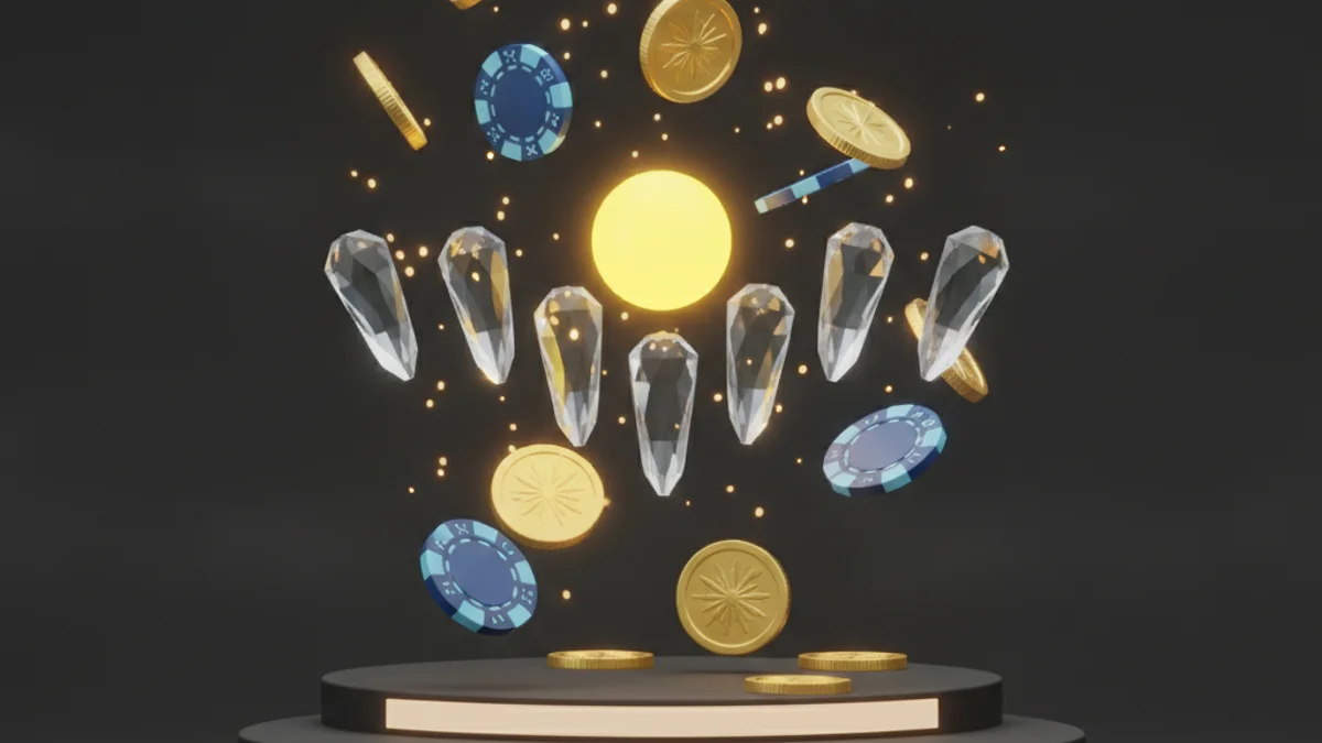 Bonus and cashback icons over a casino game screen
